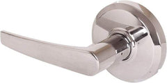 Stanley - Grade 2 Dummy Lever Lockset - 2-3/4" Back Set, Keyless Cylinder, Brass Alloy, Bright Chrome Finish - Exact Industrial Supply