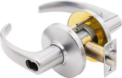 Best - Grade 1 Storeroom Lever Lockset - 2-3/4" Back Set, Key In Lever Cylinder, Brass Alloy, Satin Chrome Finish - Exact Industrial Supply