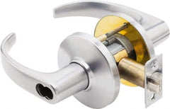 Best - Grade 1 Entrance Lever Lockset - 2-3/4" Back Set, Key In Lever Cylinder, Brass Alloy, Satin Chrome Finish - Exact Industrial Supply
