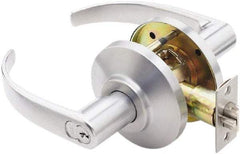 Best - Grade 2 Entrance Lever Lockset - 2-3/4" Back Set, Key In Lever Cylinder, Brass Alloy, Satin Chrome Finish - Exact Industrial Supply
