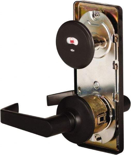 Stanley - Grade 2 Passage Lever Lockset - 2-3/4" Back Set, Keyless Cylinder, Brass Alloy, Oil Rubbed Bronze Finish - Exact Industrial Supply