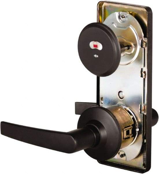 Stanley - Grade 2 Passage Lever Lockset - 2-3/4" Back Set, Keyless Cylinder, Brass Alloy, Oil Rubbed Bronze Finish - Exact Industrial Supply