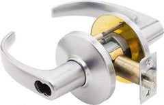 Best - Grade 1 Classroom Lever Lockset - 2-3/4" Back Set, Key In Lever Cylinder, Brass Alloy, Satin Chrome Finish - Exact Industrial Supply