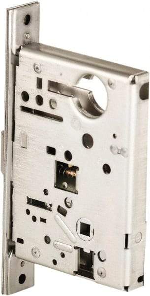 Stanley - Grade 1 All Purpose Lever Lockset - 2-3/4" Back Set, Best SFIC Cylinder, Brass Alloy, Satin Chrome Finish - Exact Industrial Supply