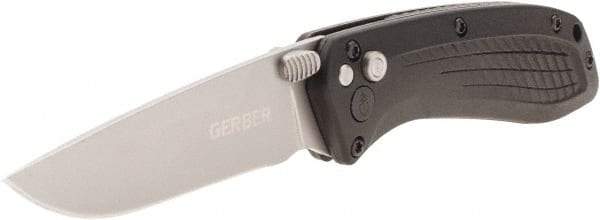 Gerber - 3" Blade, 7" OAL, Drop Point Folding Knife - 4.2" Closed Length, Glass-Filled Nylon, 1 Blade, 1 Edge - Exact Industrial Supply