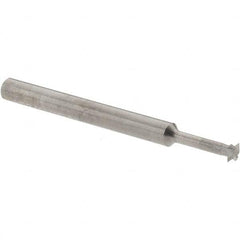 Accupro - 1/8° 1/8" Cut Diam, 0.036" Cut Width, 1/8" Shank, Solid Carbide Double-Angle Cutter - Exact Industrial Supply