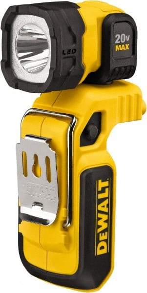 DeWALT - 20 Volts, 500 Lumens, Cordless Work Light - Yellow/Black, Up to 27 hr Run Time - Exact Industrial Supply