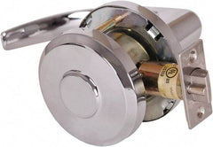 Stanley - Grade 1 Communicating Lever Lockset - 2-3/4" Back Set, Key In Lever Cylinder, Brass Alloy, Bright Chrome Finish - Exact Industrial Supply