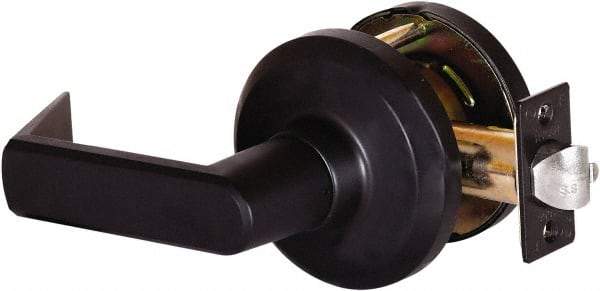 Stanley - Grade 1 Communicating Lever Lockset - 2-3/4" Back Set, Key In Lever Cylinder, Brass Alloy, Oil Rubbed Bronze Finish - Exact Industrial Supply