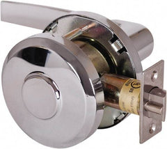 Stanley - Grade 1 Communicating Lever Lockset - 2-3/4" Back Set, Key In Lever Cylinder, Brass Alloy, Bright Chrome Finish - Exact Industrial Supply