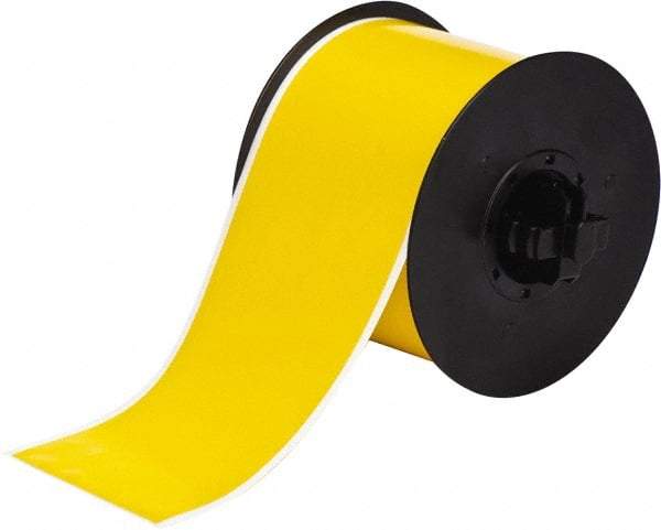 Brady - 3" Wide x 1,200" Long, Yellow Vinyl Tape - For BBP30 Label Printer, BBP33 Label Printer, BBP35 Multicolor Sign & Label Printer, BBP37 Color & Cut Sign & Label Printer, BradyPrinter S3100, BBP31 Sign & Label Printer - Exact Industrial Supply