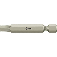 Wera - 4mm Hex Screwdriver Bit - 1/4" Drive, 89mm OAL - Exact Industrial Supply