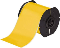 Brady - 4" Wide, Yellow Vinyl Labels - For BBP30 Label Printer, BBP33 Label Printer, BBP35 Multicolor Sign & Label Printer, BBP37 Color & Cut Sign & Label Printer, BradyPrinter S3100, BBP31 Sign & Label Printer - Exact Industrial Supply