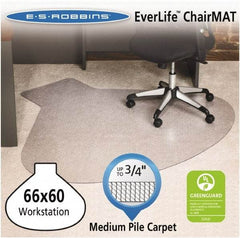 ES Robbins - 60" Long x 66" Wide, Chair Mat - Workstation, Straight Edge Style - Exact Industrial Supply