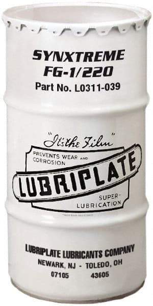 Lubriplate - 120 Lb Drum Calcium Extreme Pressure Grease - Tan, Extreme Pressure, Food Grade & High/Low Temperature, 440°F Max Temp, NLGIG 1, - Exact Industrial Supply