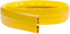 Hubbell Wiring Device-Kellems - 1 Channel, 5 Ft Long, 3/4" Max Compatible Cable Diam, Yellow PVC On Floor Cable Cover - 3-1/4" Overall Width x 27.9mm Overall Height, 30.7mm Channel Width x 3/4" Channel Height - Exact Industrial Supply