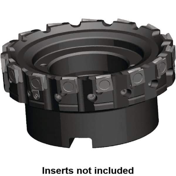 Kennametal - 8 Inserts, 100mm Cut Diam, 32mm Arbor Diam, 6mm Max Depth of Cut, Indexable Square-Shoulder Face Mill - 0/90° Lead Angle, 50mm High, SPHX 1205... Insert Compatibility, Series Fix-Perfect - Exact Industrial Supply