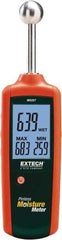 Extech - 40 to 110°F Operating Temp, Pinless Moisture Meter - LCD Display - Exact Industrial Supply