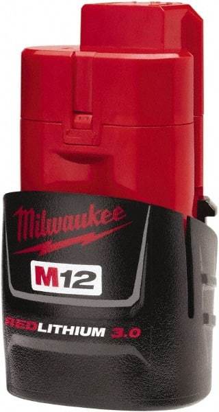 Milwaukee Tool - 12 Volt Lithium-Ion Power Tool Battery - 3 Ahr Capacity, Series M12 REDLITHIUM - Exact Industrial Supply