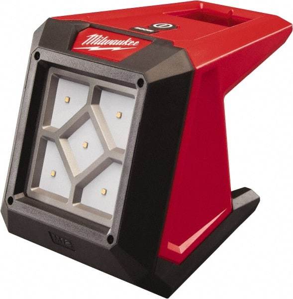 Milwaukee Tool - 12 Volts, 1000 Lumens, Cordless Work Light - Red, 15 hr Run Time - Exact Industrial Supply