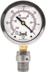 Winters - 2-1/2" Dial, 1/4 Thread, 0-200 Scale Range, Pressure Gauge - Bottom Connection Mount, Accurate to 1.5% of Scale - Exact Industrial Supply