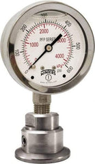 Winters - 2-1/2" Dial, 1/4 Thread, 0-160 Scale Range, Pressure Gauge - Bottom Connection Mount, Accurate to 1.5% of Scale - Exact Industrial Supply