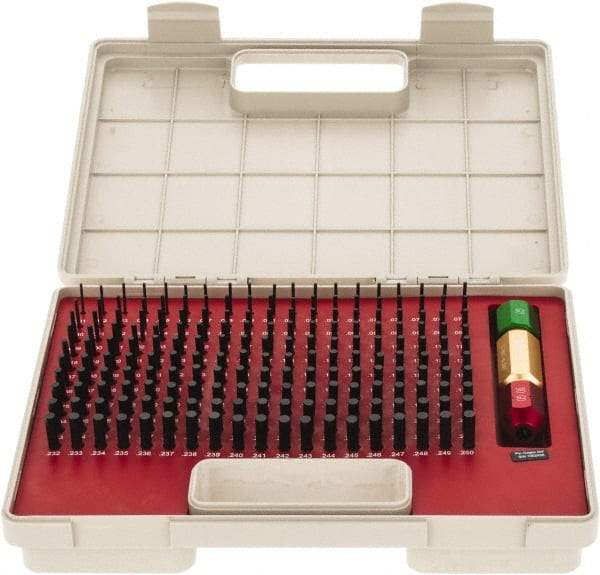 SPI - 190 Piece, 0.061-0.25 Inch Diameter Plug and Pin Gage Set - Plus 0.0002 Inch Tolerance, Class ZZ - Exact Industrial Supply