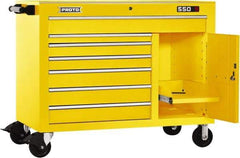Proto - 20,092 Lb Capacity, 7 Drawer Mobile Workstation - 50" Wide x 25-1/4" Deep x 41" High, Steel - Exact Industrial Supply