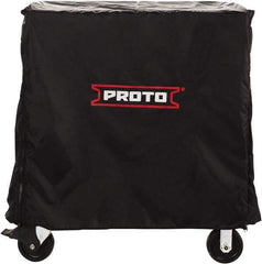 Proto - Tool Box Nylon Workstation Cover - 50" Wide x 36" High, Black, For J555041-12, J555041-10, J555041-10-PD, J555041-8-2S, J555041-8-1S, J555041-7-1S - Exact Industrial Supply