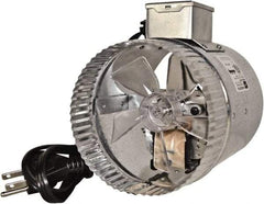 Suncourt - 5" Diam, 0.35 Amp, 120 Volt Duct Fan - 75 CFM, Single Speed - Exact Industrial Supply