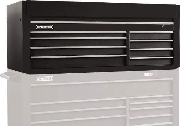 Proto - 8 Drawer Top Tool Chest - 66" Wide x 27" Deep x 27" High, Steel, Black - Exact Industrial Supply