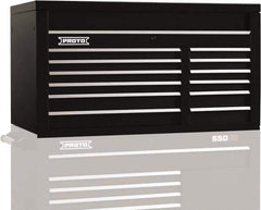 Proto - 12 Drawer Top Tool Chest - 50" Wide x 25-1/4" Deep x 27" High, Steel, Black - Exact Industrial Supply