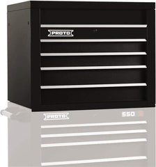 Proto - 4 Drawer Top Tool Chest - 34" Wide x 25-1/4" Deep x 27" High, Steel, Black - Exact Industrial Supply