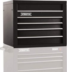 Proto - 4 Drawer Top Tool Chest - 34" Wide x 25-1/4" Deep x 27" High, Steel, Black - Exact Industrial Supply