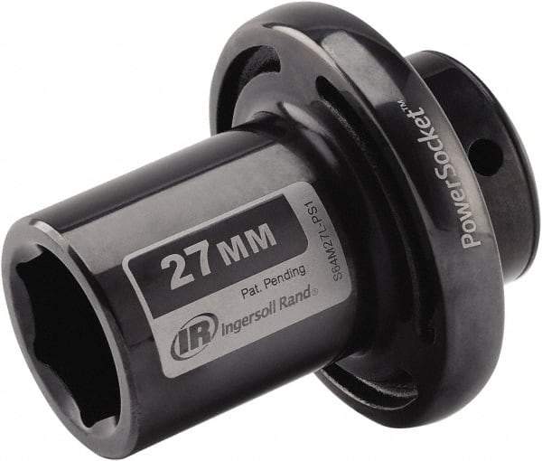 Ingersoll-Rand - 1/2" Drive 27mm Standard Impact Socket - 6 Points, 3-1/10" OAL - Exact Industrial Supply