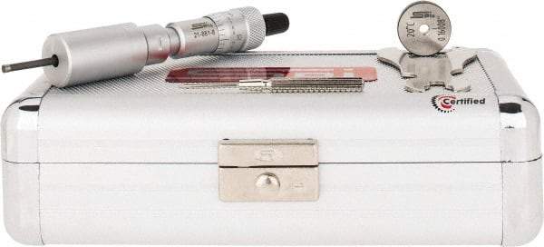 SPI - 0.12 to 0.16", 0.89" Gage Depth, Mechanical Inside Hole Micrometer - 0.0001" Graduation, 0.00016" Accuracy, Ratchet Stop Thimble - Exact Industrial Supply