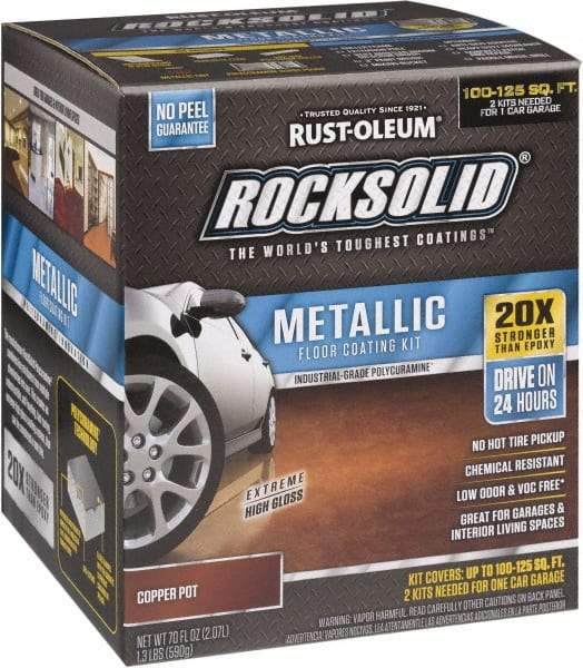 Rust-Oleum - 70 oz Gloss Copper Floor Coating - Low Odor - Exact Industrial Supply