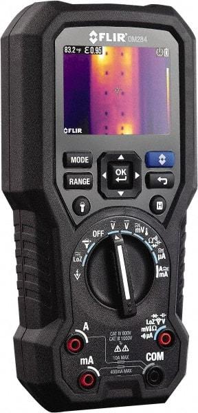 FLIR - DM284, CAT IV, 1,000 VAC/VDC, Digital Thermal Imaging Multimeter - 50 mOhm, Measures Voltage, Capacitance, Current, Frequency, Resistance, Temperature - Exact Industrial Supply