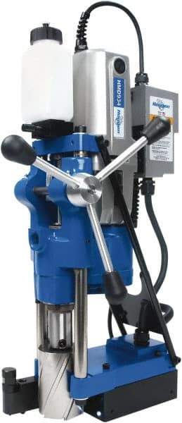 Hougen - 3/4" Chuck, 4" Travel, Portable Magnetic Drill Press - 70, 120, 200 & 332 RPM, 13 Amps, 1553 Watts, 115 Volts, 2' Cord Length - Exact Industrial Supply