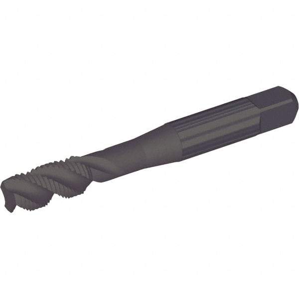 Kennametal - M16x1.50 Metric Fine 3 Flute Bottoming Spiral Flute Tap - Cobalt, Oxide Finish, 96.8mm OAL, Right Hand Flute, Right Hand Thread, D6 - Exact Industrial Supply