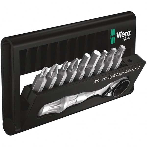 Wera - Screwdriver Bit Sets Type: Insert Bit Set Drive Size: 1/4 (Inch) - Exact Industrial Supply