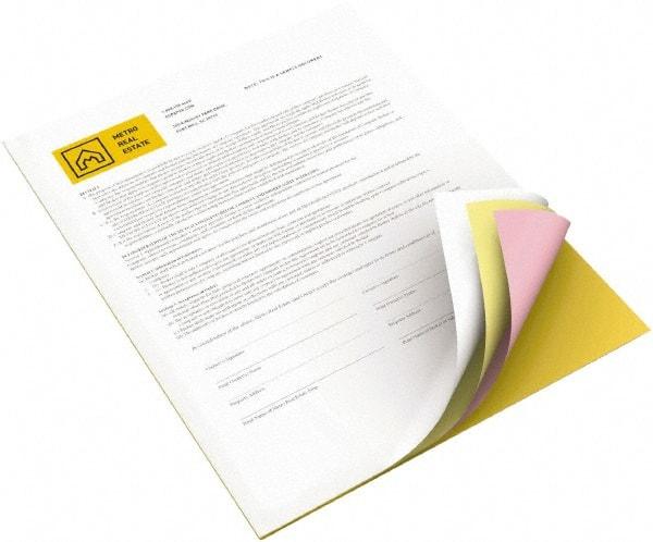 Xerox - 8-1/2" x 11" Canary, Goldenrod, Pink & White Digital Carbonless Paper - Use with Laser Copiers, Laser Printers - Exact Industrial Supply