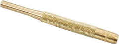 Starrett - 1/4" Pin Punch - 4" OAL, Brass - Exact Industrial Supply