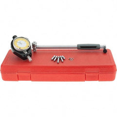 SPI - 6 Anvil, 1.4 to 2.4" Dial Bore Gage - 0.0005" Graduation, 6" Gage Depth, Accurate to 0.00065", Carbide Ball - Exact Industrial Supply