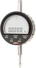 SPI - 0 to 1/2" Range, 0.0001" Graduation, Electronic Drop Indicator - Flat & Lug Back, Accurate to 0.0003", Inch & Metric System, Digital Display - Exact Industrial Supply