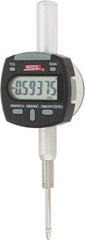 SPI - 0 to 1" Range, 0.0005" Graduation, Electronic Drop Indicator - Flat & Lug Back, Accurate to 0.0012", Inch & Metric System, Digital Display - Exact Industrial Supply