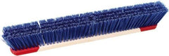 Harper Brush - 24" Rough Surface Synthetic Push Broom - 3" Bristle Length, Wood Block, Bolt-On Handle Connection, Handle Included - Exact Industrial Supply