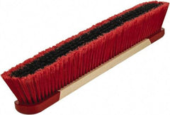 Harper Brush - 24" Medium Duty Synthetic Push Broom - 3" Bristle Length, Wood Block, Bolt-On Handle Connection, Handle Included - Exact Industrial Supply