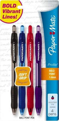 Paper Mate - 1mm Ball Point Retractable Ball Point Pen - Assorted Colors - Exact Industrial Supply