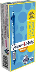 Paper Mate - 1mm Ball Point Retractable Ball Point Pen - Blue - Exact Industrial Supply